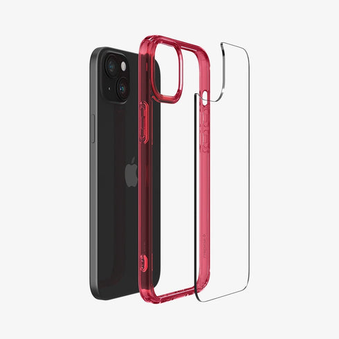 ACS07209 - iPhone 15 Series Ultra Hybrid Case in Natural Titanium showing the back